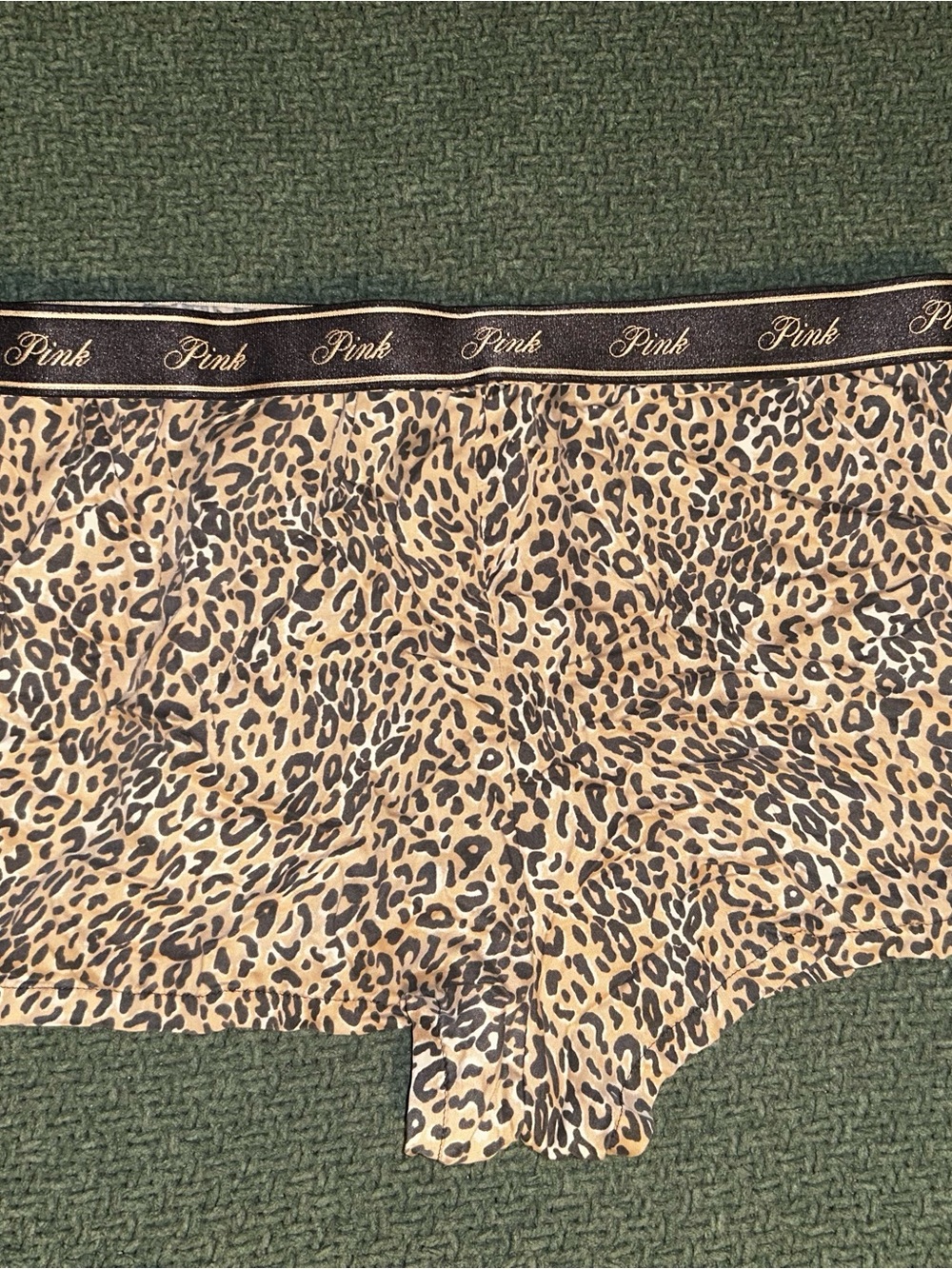 PINK Victoria's Secret Leopard Print Women’s Boxer Briefs in Tan & Black